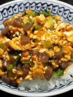 ヘルシー!節約!ピリ辛中華炒り豆腐丼-レシピのメイン写真