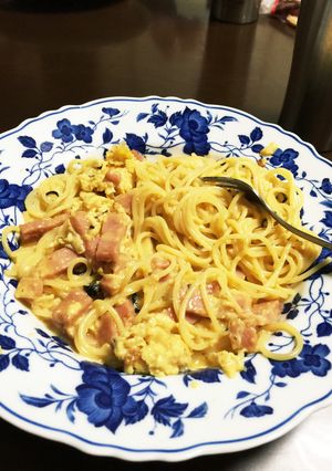 卵で和えたペペロンチーノ〜ベーコンまみれ-レシピのメイン写真
