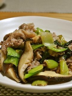 豚肉と青梗菜と椎茸の中華炒め-レシピのメイン写真