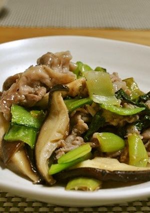 豚肉と青梗菜と椎茸の中華炒め-レシピのメイン写真