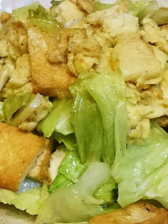 厚揚げとキャベツの卵炒め-レシピのメイン写真