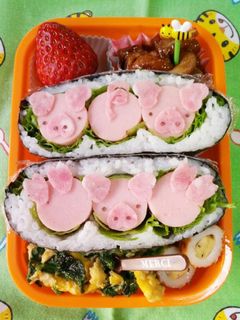 おにぎらずde三匹のこぶた-レシピのメイン写真