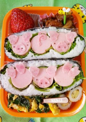 おにぎらずde三匹のこぶた-レシピのメイン写真