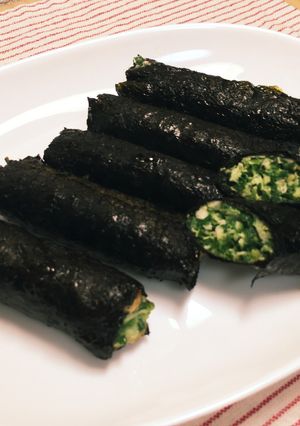 管理栄養士の健幸ごはん♡海苔巻ニラ餃子-レシピのメイン写真