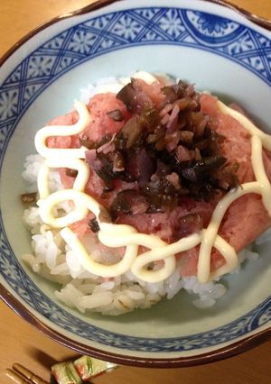 しばとろ丼（しば漬け入りたたきマグロ丼）-レシピのメイン写真