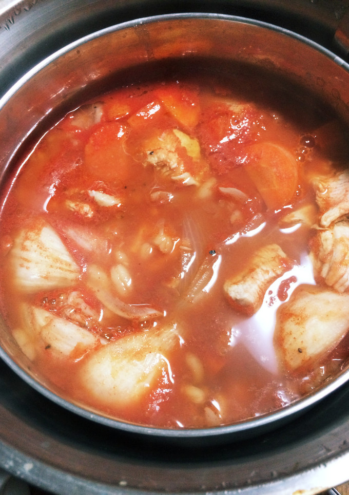 簡単！チキンのトマト煮、博士鍋風-レシピのメイン写真