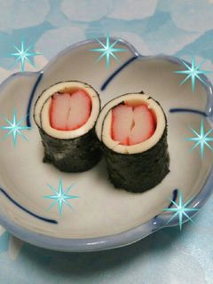 お弁当に♪カニカマとチーズ海苔まき♪-レシピのメイン写真