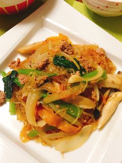 焼肉のタレ活用!春雨オイスターソース炒め-レシピのメイン写真
