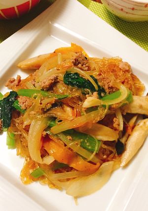 焼肉のタレ活用！春雨オイスターソース炒め-レシピのメイン写真