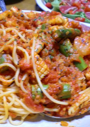 海老とアスパラのトマトソースＰＡＳＴＡ-レシピのメイン写真