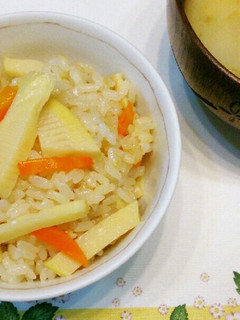出汁から作る♪本格たけのこご飯(^~^)-レシピのメイン写真