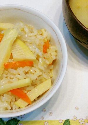 出汁から作る♪本格たけのこご飯(^～^)-レシピのメイン写真