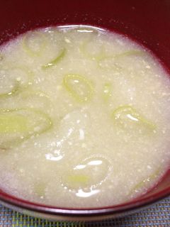 豆腐のツルツル団子のお味噌汁-レシピのメイン写真