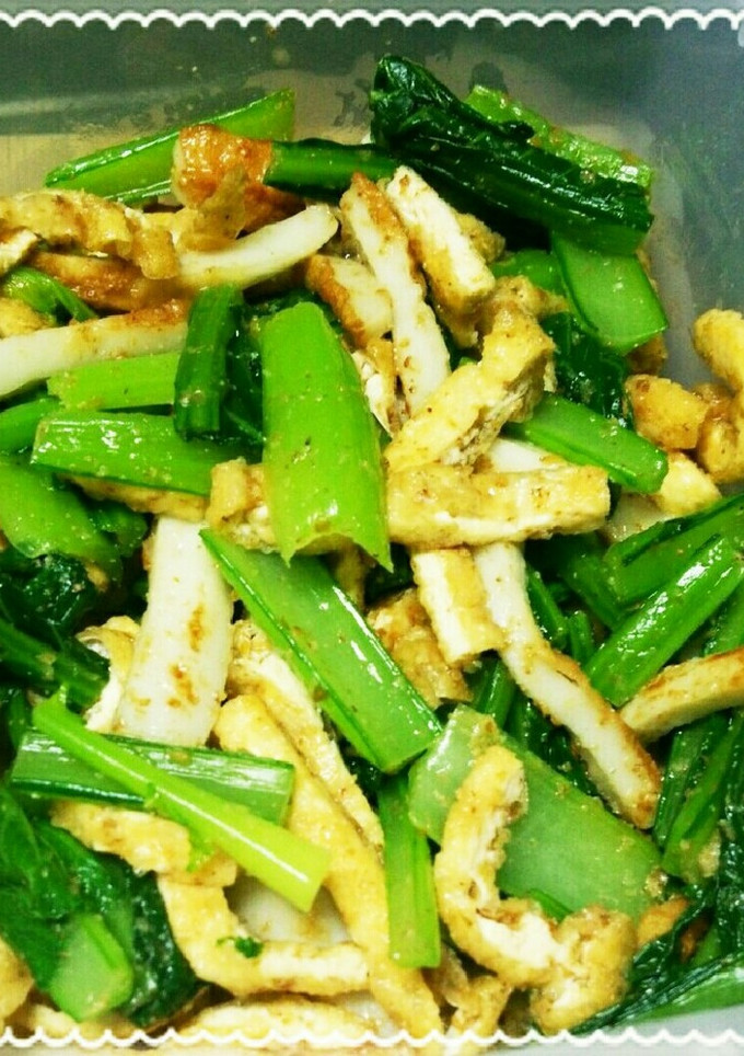 青菜＆竹輪＆油揚げの胡麻和え-レシピのメイン写真