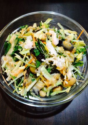 ひじきとササミのたっぷり野菜サラダ-レシピのメイン写真