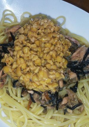 ヒジキの煮物リメイク、和風納豆ツナパスタ-レシピのメイン写真