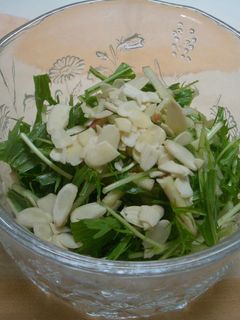 水菜とりんごのサラダ-レシピのメイン写真