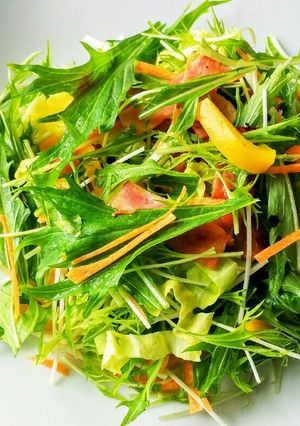 水菜とベーコンのサラダ-レシピのメイン写真