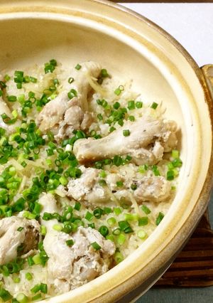 手羽元とねぎの塩麹ご飯-レシピのメイン写真