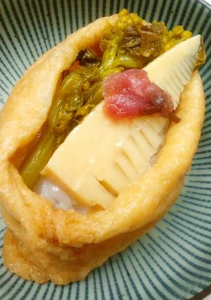 筍と菜の花のピクルスいなり寿司-レシピのメイン写真