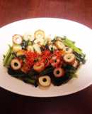 簡単！からし菜とちくわの甘辛炒め