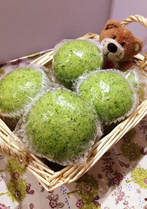HM ほうれん草の蒸しパン♪-レシピのメイン写真