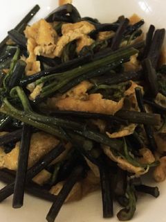 わらびと薄揚げの炒め煮-レシピのメイン写真