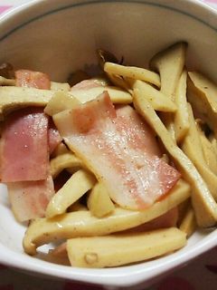 エリンギとベーコンのバター炒め-レシピのメイン写真