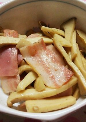 エリンギとベーコンのバター炒め-レシピのメイン写真