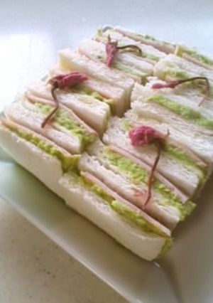 桜舞う♡空豆サンドイッチ♪-レシピのメイン写真