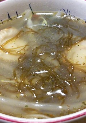 もずくスープ、ホタテ＆もやし入り。-レシピのメイン写真