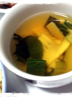 筍わかめ青梗菜で簡単♪すまし汁-レシピのメイン写真