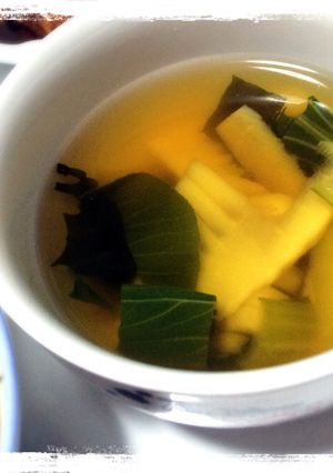 筍わかめ青梗菜で簡単♪すまし汁-レシピのメイン写真