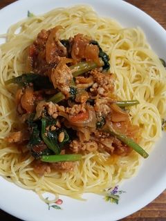 ほうれん草のトマトソースパスタ-レシピのメイン写真