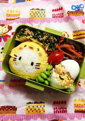 ひよこ&ひよこキティちゃん弁当-レシピのメイン写真