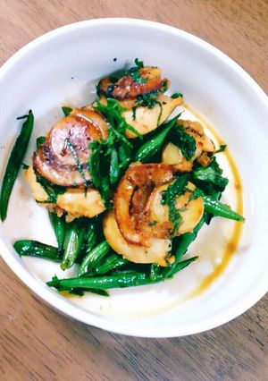 ホタテとインゲン豆の炒めもの-レシピのメイン写真