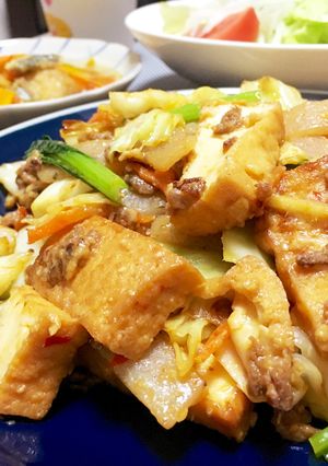 『厚揚げの味噌辛チーズ炒め』-レシピのメイン写真