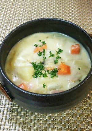 あさり缶と豆乳de簡単クラムチャウダー♪-レシピのメイン写真