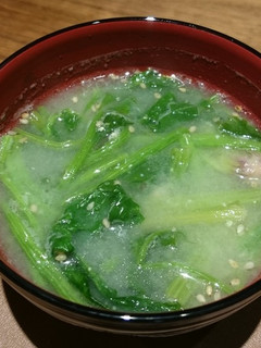 減塩ホウレン草のお味噌汁-レシピのメイン写真