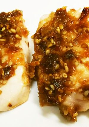 お弁当に！鶏むね肉のおかか和え焼き-レシピのメイン写真