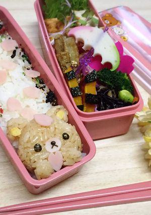 リラックマのお花見弁当2-レシピのメイン写真
