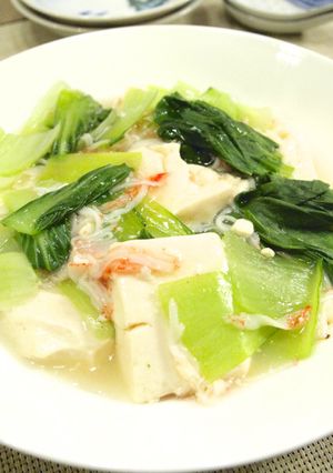 チンゲン菜とカニカマで♪豆腐の崩し煮-レシピのメイン写真