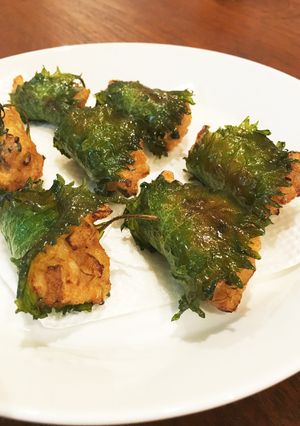 簡単☆鶏つくね 大葉巻き☆-レシピのメイン写真