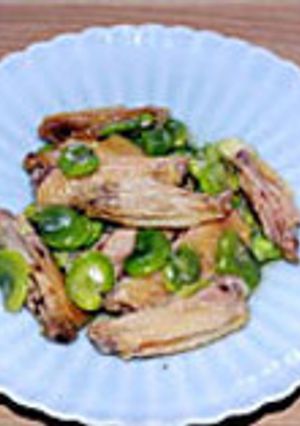 鶏手羽先とそら豆和え-レシピのメイン写真