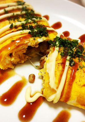 ふんわり納豆オムレツ！-レシピのメイン写真