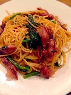 ホタルイカと菜の花の和風パスタ-レシピのメイン写真