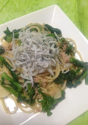 春♪菜の花•しらす•ツナのスパゲティ-レシピのメイン写真