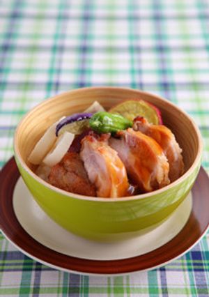 秋野菜のチキン丼-レシピのメイン写真