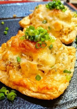 ダイエットにも‼豆腐としらすのお揚げピザ-レシピのメイン写真