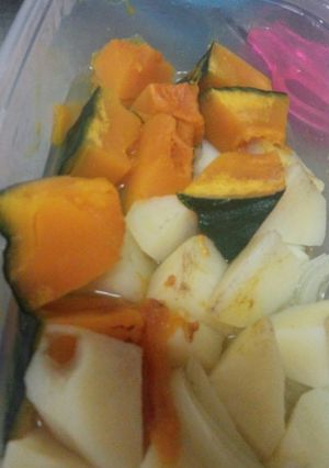 【簡単】カボチャとジャガイモの蒸し焼き-レシピのメイン写真